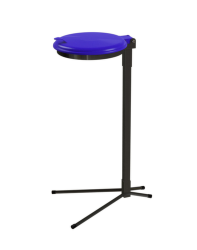 Vuilniszakstandaard, voor 70 - 120-liter-zakken, DB703 antraciet, deksel blauw