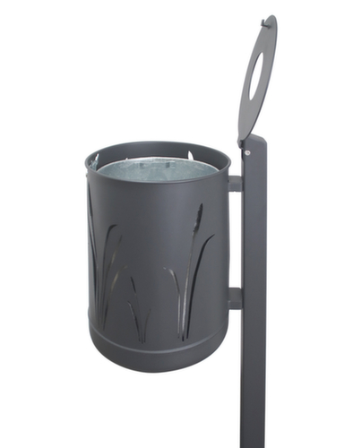 Afvalbak met rietdesign