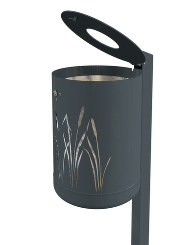 Afvalbak met rietdesign