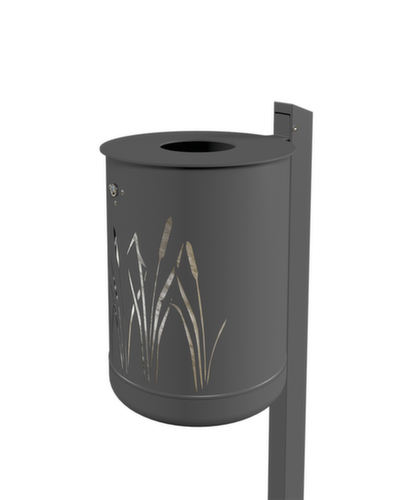 Afvalbak met rietdesign