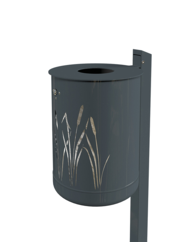 Afvalbak met rietdesign