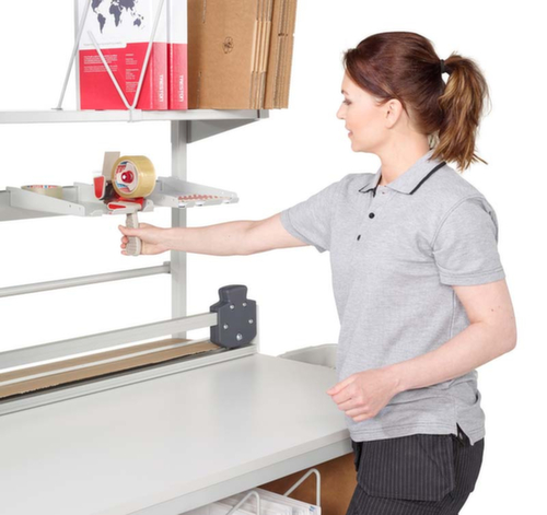 Treston Complete verpakkingstafel met geperforeerde plaat en afwikkelapparaat, breedte x diepte 1800 x 900 mm