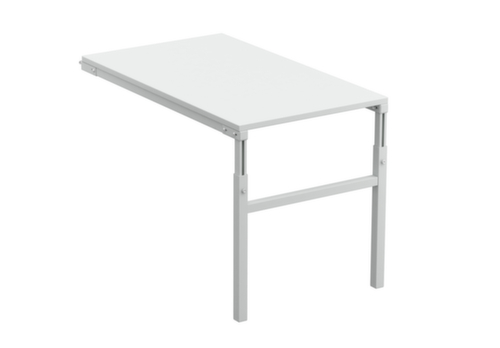 Treston ESD-aanbouwelement voor montagetafel, breedte x diepte 1000 x 500 mm, plaat lichtgrijs