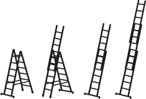 ZARGES 3-delige multifunctionele telescoopladder Skymaster Plus X