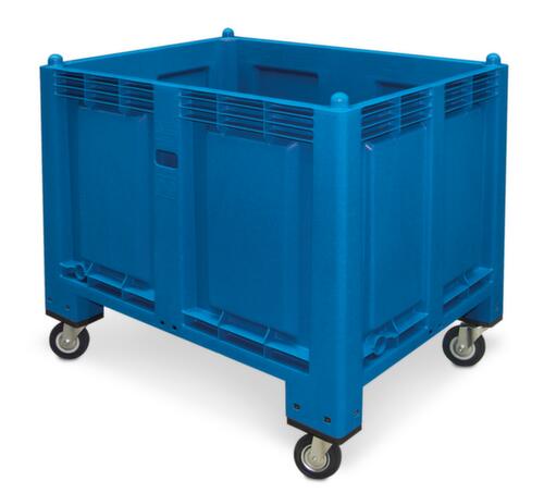 Grote container, inhoud 550 l, blauw, 4 zwenkwielen