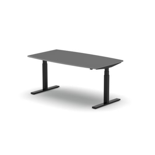 Nowy Styl Elektrisch in hoogte verstelbare vergadertafel eModel 3.0, breedte x diepte 1600 x 800 mm, plaat MS Slate
