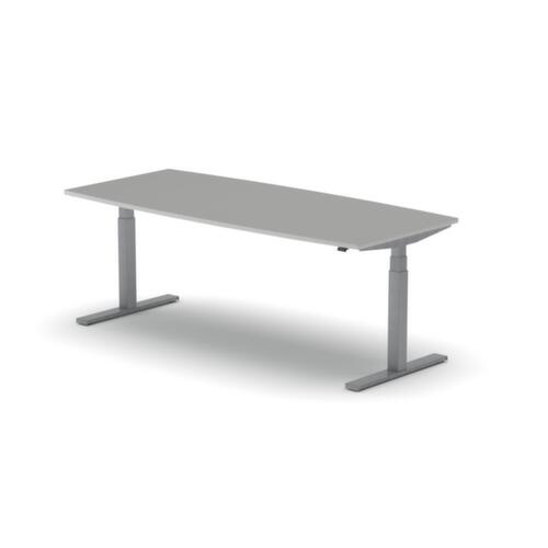 Nowy Styl Elektrisch in hoogte verstelbare vergadertafel eModel 3.0, breedte x diepte 2000 x 800 mm, plaat MP Platinum