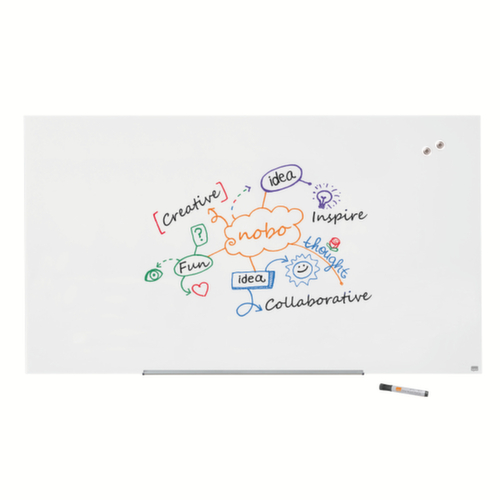 nobo Glazen magneetbord Impression Pro, hoogte x breedte 1059 x 1883 mm
