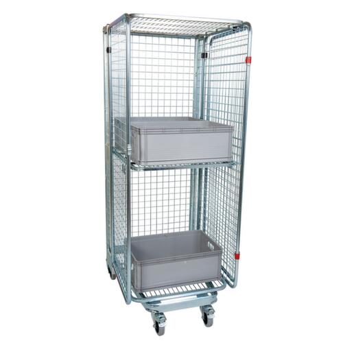 Nestbare veiligheidsrolcontainer nestainer®, draagvermogen 500 kg, lengte x breedte 880 x 725 mm