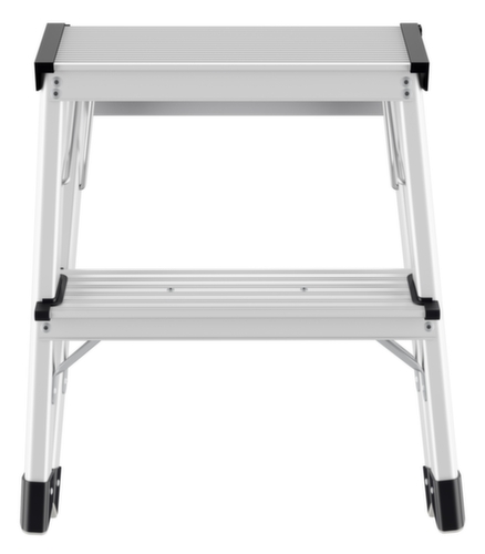 Hailo Tweezijdig vouwtrapje D60 StandardLine van aluminium, bordeshoogte 400 mm