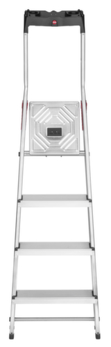 Hailo eenzijdige trapladder StandardLine L60 met bak, 4 trede(n) met traanplaatprofiel