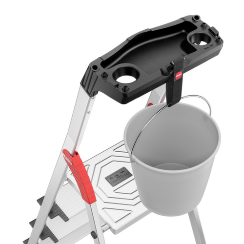 Hailo Enkelzijdige trapladder ComfortLine L80 met XXL-treden, 6 extra diepe geribbelde treden