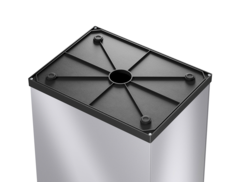 Hailo Afvalbak Big-Box Swing XL met zelfsluitend tuimeldeksel, 52 l, zilverkleurig