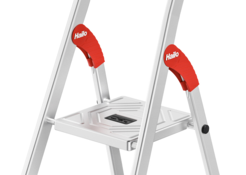 Hailo Enkelzijdige trapladder ComfortLine L80 met XXL-treden, 6 extra diepe geribbelde treden