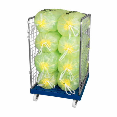 Rolcontainer rolltainer® ADB met 3 wanden en kunststof platform, draagvermogen 500 kg, lengte x breedte 815 x 724 mm