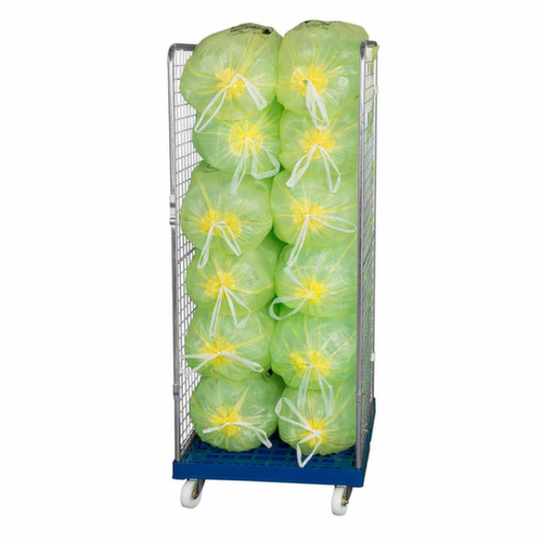 Rolcontainer rolltainer® ADB met 3 wanden en kunststof platform, draagvermogen 500 kg, lengte x breedte 815 x 724 mm