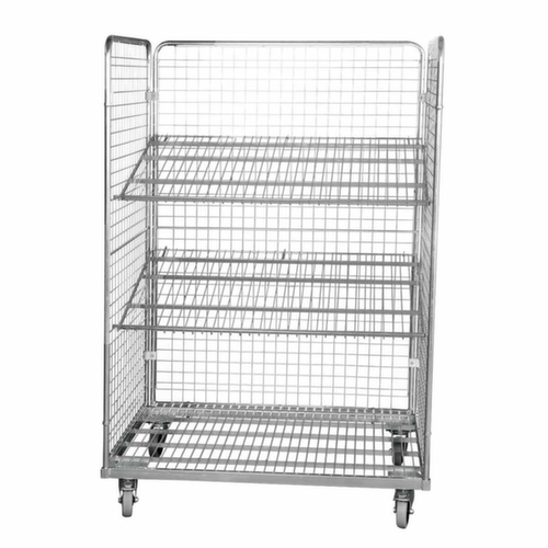 Rolcontainer, draagvermogen 600 kg, lengte x breedte 800 x 1200 mm