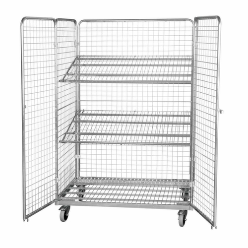 Rolcontainer, draagvermogen 600 kg, lengte x breedte 800 x 1200 mm