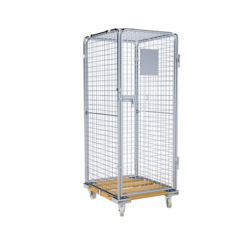 Rolcontainer ADB met 3 wanden en kunststof platform