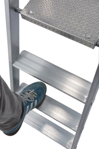 Krause trapladder MONTO® Solido® met bordes met gerstekorrelprofiel, 7 treden met profiel