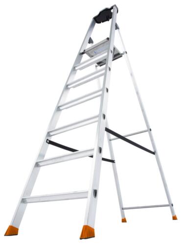 Krause trapladder MONTO® Solido® met bordes met gerstekorrelprofiel, 7 treden met profiel