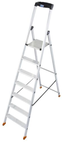 Krause trapladder MONTO® Solido® met bordes met gerstekorrelprofiel, 7 treden met profiel
