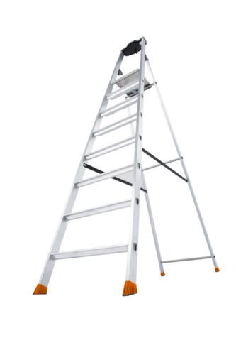 Krause trapladder MONTO® Solido® met bordes met gerstekorrelprofiel, 8 treden met profiel