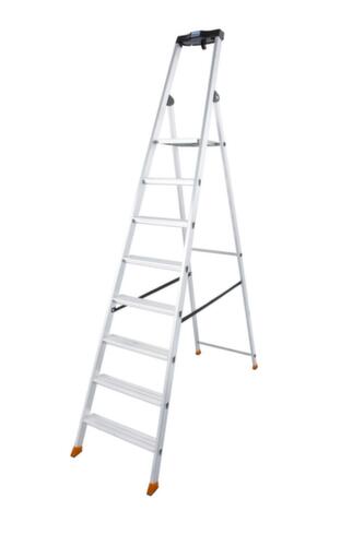 Krause trapladder MONTO® Solido® met bordes met gerstekorrelprofiel, 8 treden met profiel