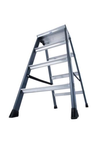 Krause Geëloxeerde dubbele ladder MONTO® SePro D®, 2 x 4 treden met antislipprofiel