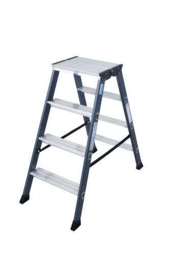 Krause Geëloxeerde dubbele ladder MONTO® SePro D®, 2 x 4 treden met antislipprofiel