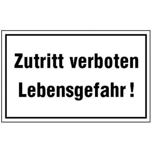 aanwijzingsbord SafetyMarking®, "Verboden toegang Levensgevaar!"
