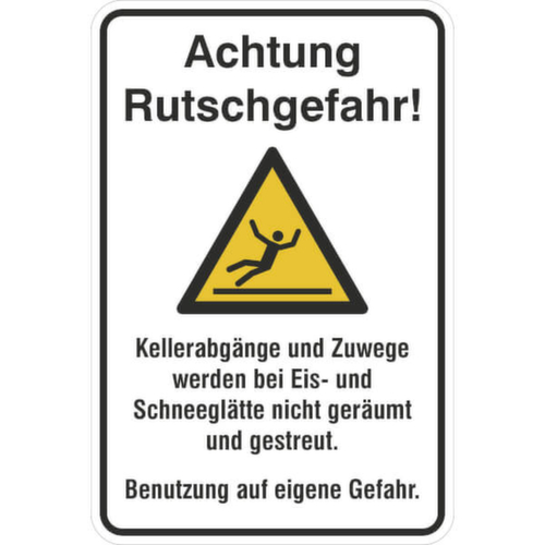 combi-waarschuwingsbord SafetyMarking® ’Let op: gladheid’