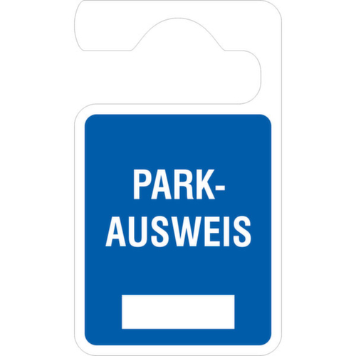 hanger voor parkeervergunning SafetyMarking®, parkeervergunning-aanhangwagen