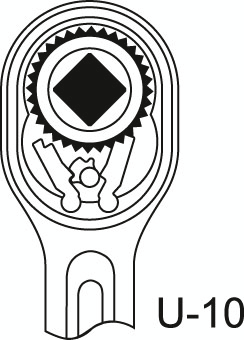 GEDORE 2093 U-10 omkeerbare ratel 1/4" 127 mm