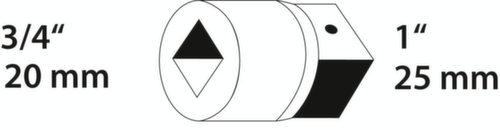 GEDORE 3221 Vergroter 3/4" tot 1"