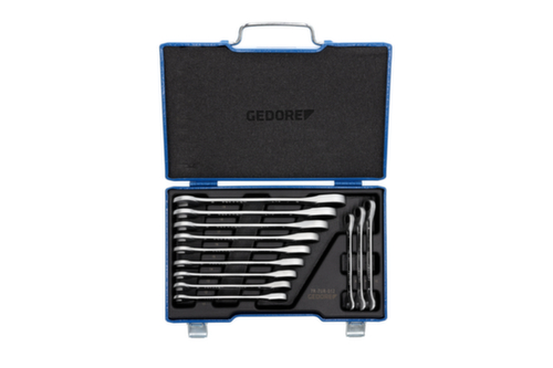 GEDORE 7 R-012 Set steeksleutels met ringratel 12 stuks 8-19 mm
