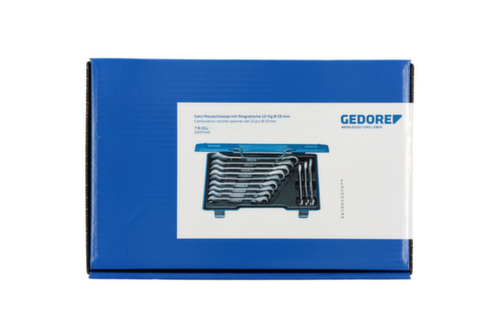 GEDORE 7 R-012 Set steeksleutels met ringratel 12 stuks 8-19 mm