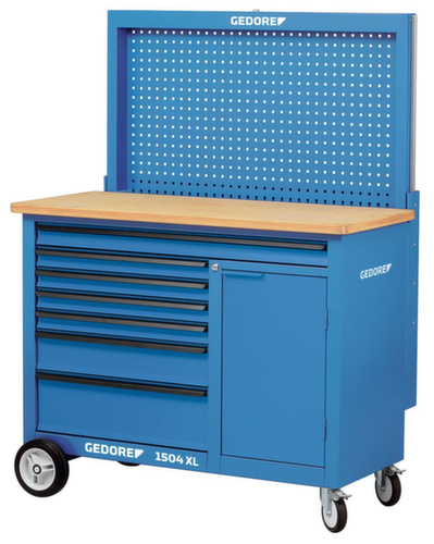 GEDORE 1504 XL Roller werkbank 1,25 m breed met 7 laden