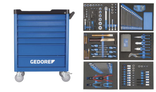 WSL-L-TS-190 Workster smartline gereedschapswagen met 190-delig gereedschapsassortiment