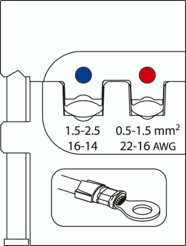 S 8140 E Krimptangset ELEKTRONISCH 4-delig