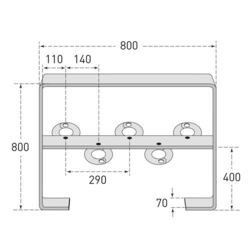 Moravia Fietsbeugel CITY GILA van platstaal