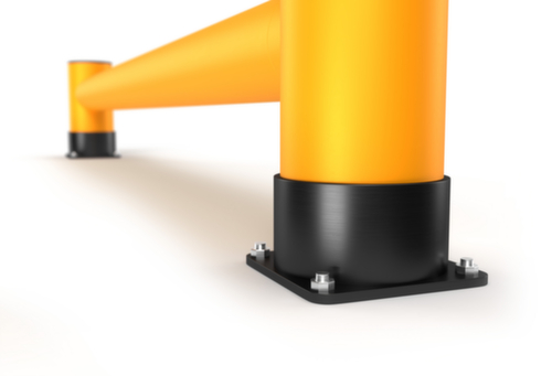 a.m.p.e.r.e. Aanrijdbeveiliging voor stelling Rack Mammut®, hoogte x lengte 400 x 2500 mm