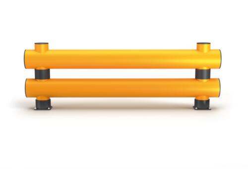 a.m.p.e.r.e. Aanrijdbeveiligingsbarrière Rack Mammut®, dubbele plank, lengte 10000 mm