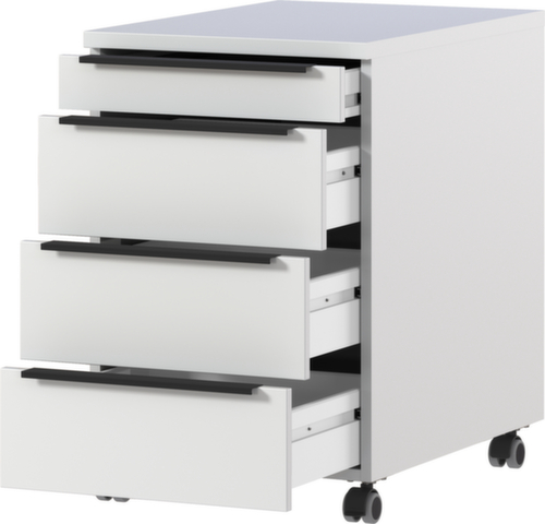 Verrijdbaar ladeblok GW-MAILAND 4377, 3 lade(n), lichtgrijs/lichtgrijs