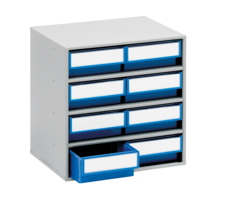 Treston Klein magazijn, 8 lade(n), RAL7035 lichtgrijs/blauw