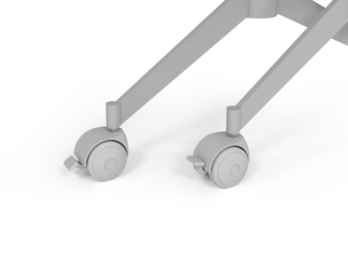 Verrijdbare klaptafel, hoogte x breedte x diepte 750 x 1600 x 800 mm, plaat knoesteiken