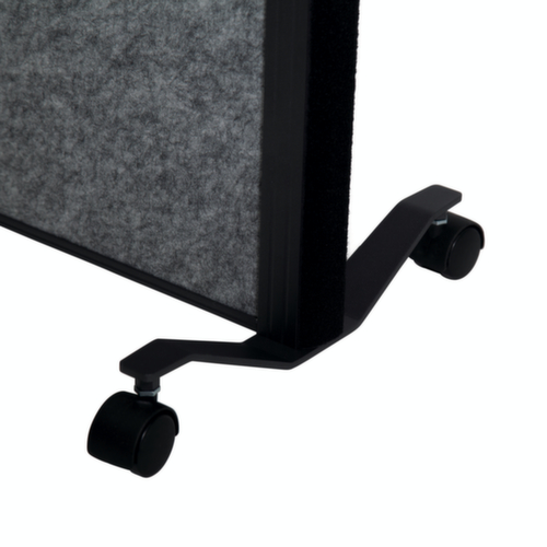 MAUL Bord voor scheidingswand MAULconnecto, hoogte x breedte 1800 x 1000 mm, wand donkergrijs/bruin