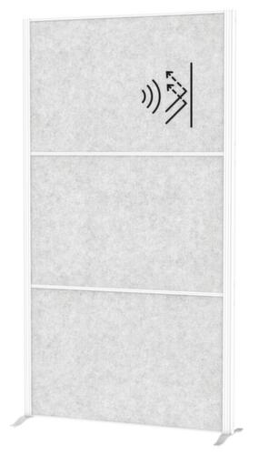 MAUL Bord voor scheidingswand MAULconnecto, hoogte x breedte 1800 x 1000 mm, wand lichtgrijs