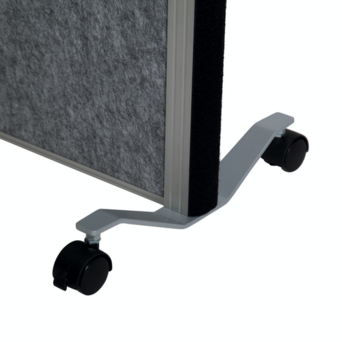 MAUL Bord voor scheidingswand MAULconnecto, hoogte x breedte 1800 x 1000 mm, wand donkergrijs/wit/bruin