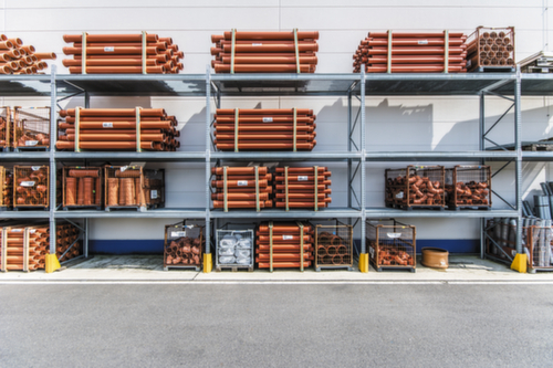 SCHULTE Palletstelling voor 36 pallets, 8590 mm breed, 4 opslagniveaus